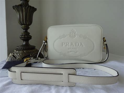 prada embossed|PRADA Glace Calfskin Embossed Logo Crossbody Loto.